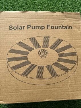 New in box Solar Pump Fountain with 4 heads